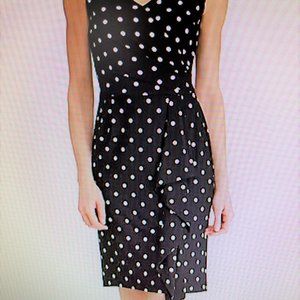 Black & White Polka Dot Lauren Ralph Lauren Jersey Dress